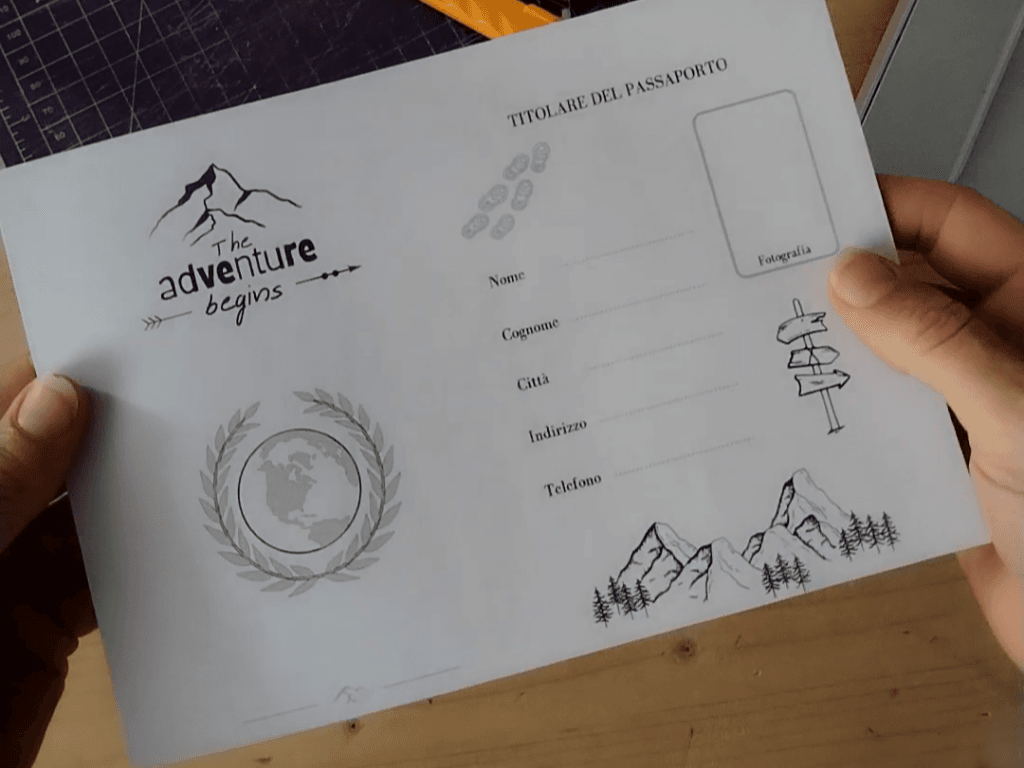passaporto della montagna stampabile free